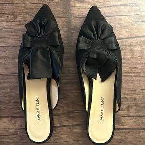 Sarah Flint Mule. Exclusive and Archived mule in beautiful black suede